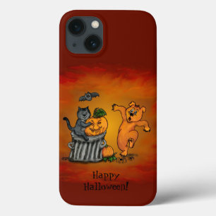 Feliz Dia das Bruxas! Cão de Bat Cat e Aranha