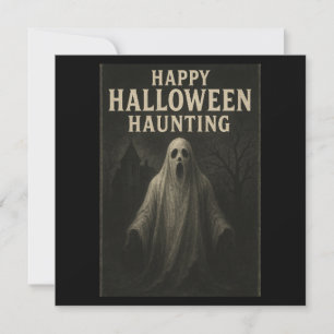 Feliz Dia das Bruxas - Cartão de Convite Fantasma
