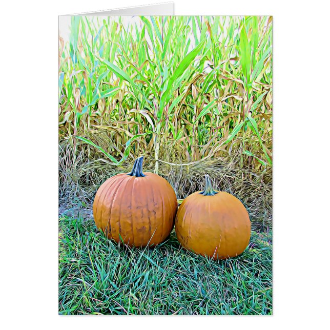 Feliz Dia das Bruxas Dois Bonitos Cartão de Abóbor (Frente)