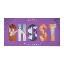 Feliz Dia das Bruxas Fantasma Assustador Fofo Roxo