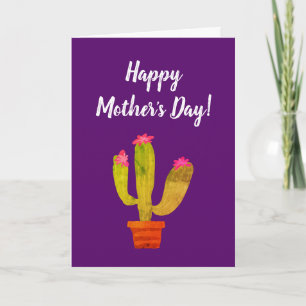 Feliz Dia das Mães cartão de saudação de planta de