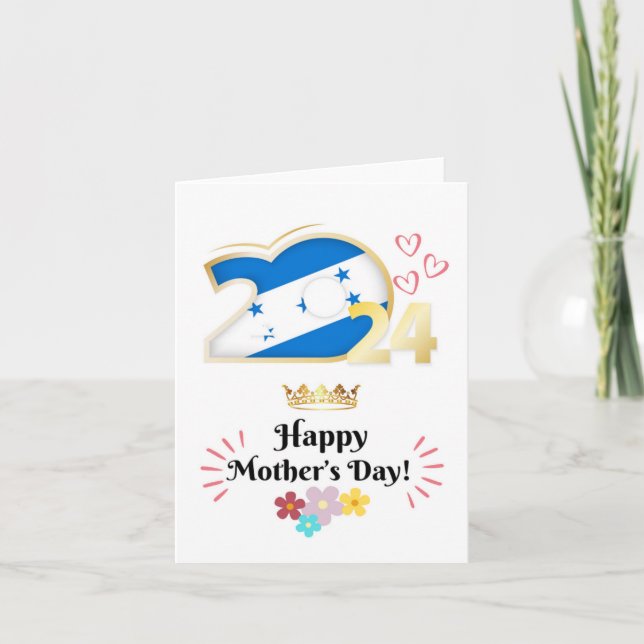 Feliz Dia das Mães Cartão de Saudação “Honduras” (Frente)
