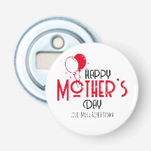 Feliz Dia das Mães com Balões Vermelhos com Nomes