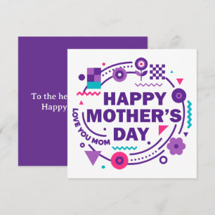 Feliz Dia das Mães Estilo Retrô Amo Você Mamãe
