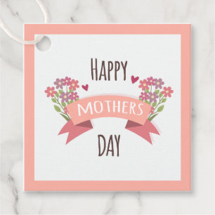 Feliz Dia das Mães Etiqueta de presente - Design