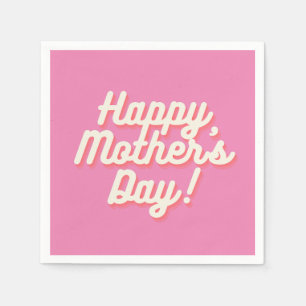 Feliz Dia das Mães Guardanapos Rosa