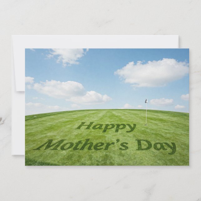Feliz Dia das Mães no campo de golfe (Frente)