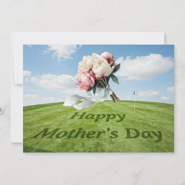 Feliz Dia das Mães no campo de golfe (Frente)
