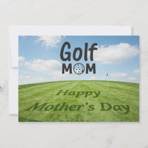 Feliz Dia das Mães no campo de golfe