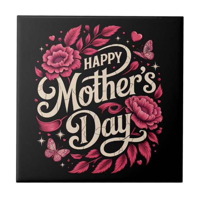Feliz Dia das Mães Querida Mãe Floral (Frente)
