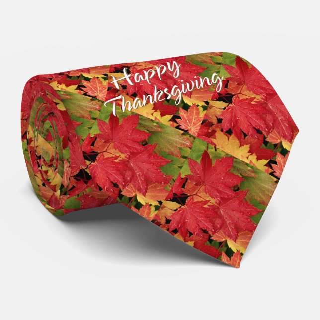 Feliz Dia de Ação de Graças 8 Gravatas (Rolled)