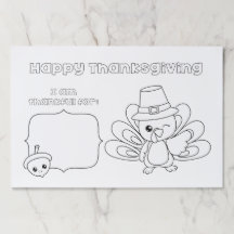 Feliz Dia de Ação de Graças Atividade de Cores par