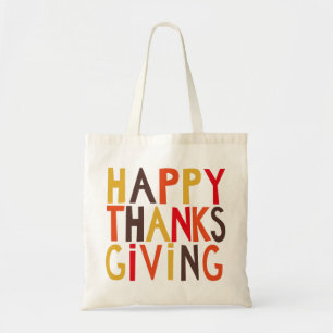 Feliz Dia de Ação de Graças! Bolsa Tote