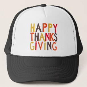 Feliz Dia de Ação de Graças! Boné Trucker