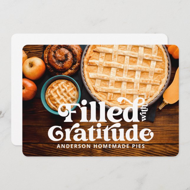 Feliz Dia de Ação de Graças Cheio de Férias de Gra (Frente/Verso)