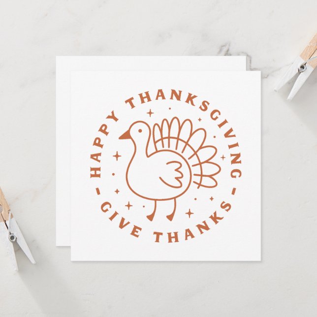 Feliz Dia de Ação de Graças dá aos obrigados um pe (Frente/Verso In Situ)