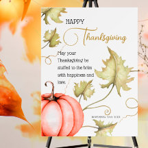 Feliz Dia de Ação de Graças Pumpkin