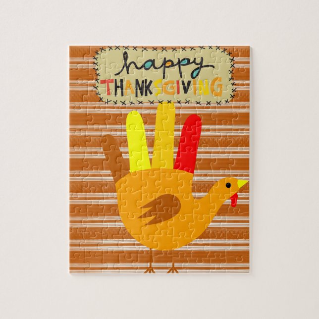 Feliz Dia de Ação de Graças Quebra-cabeça (Vertical)