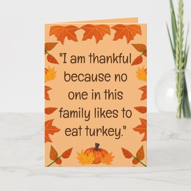 Feliz Dia de Ação de Graças (Versão 3) Cartão de F (Frente)