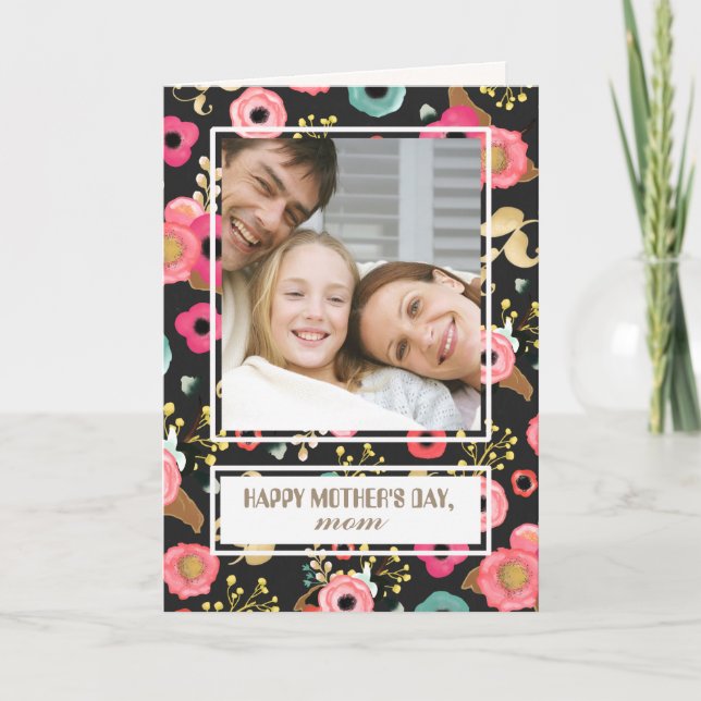 Feliz Dia de as mães. Cartão com fotos Personaliza (Frente)
