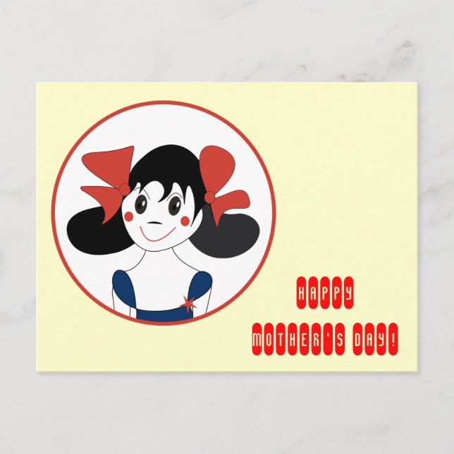 Feliz Dia de as mães! Cartão Postal (Frente)