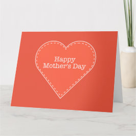 Feliz Dia de as mães Laranja Grande Cartão de Saud