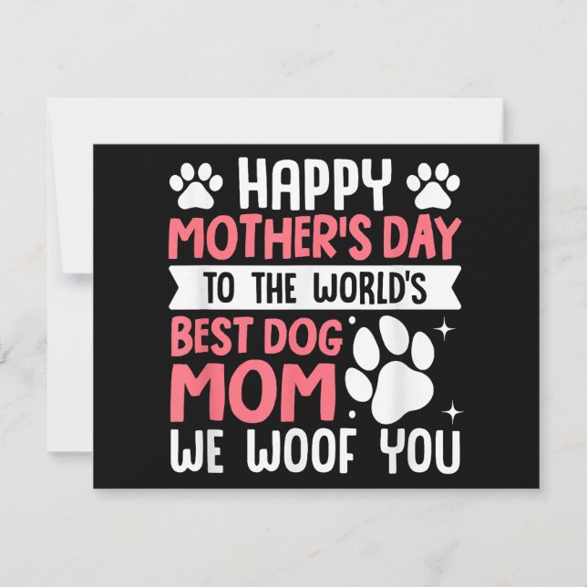 Feliz Dia de as mães Para O Melhor Cachorro Mãe (Frente)