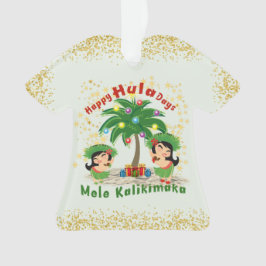 Feliz Dia de Hula 3 Ornamento de Camisas