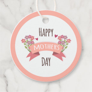 Feliz Día de la Madre Etiqueta de regalo - Diseño