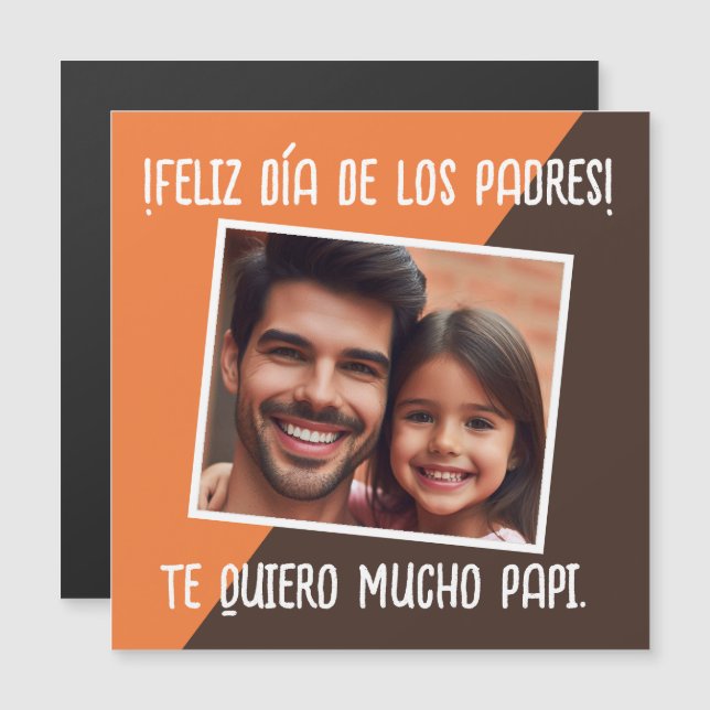 Feliz Día De Los Padres Con Foto Regalo (Frente/Verso)