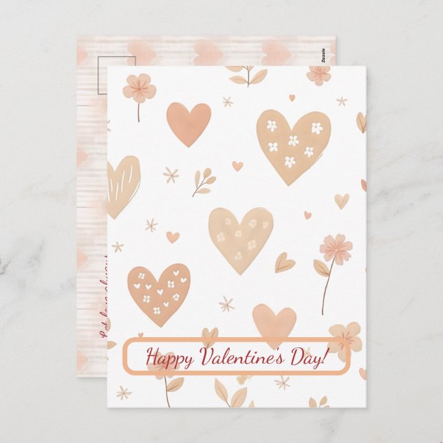 Feliz dia de os namorados! Cartão de dia de os nam (Frente/Verso)