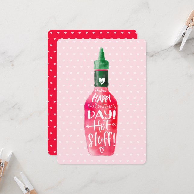 Feliz dia de os namorados Hot Suff | Garrafa de mo (Frente/Verso In Situ)