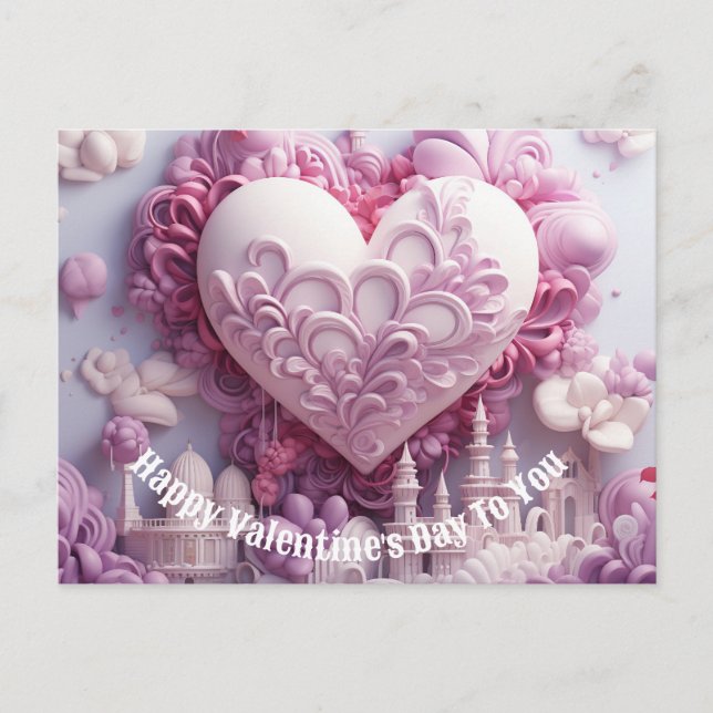 Feliz dia de os namorados para o seu cartão de fér (Frente)