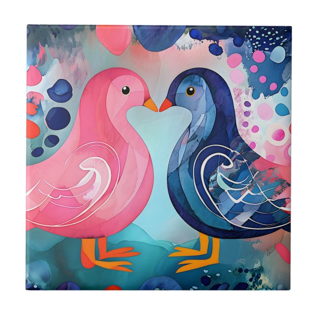 feliz dia de os namorados "Um Beijo em Penas" (Frente)