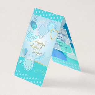 Feliz Dia de os pais! Cor azul moderna