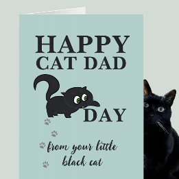 Feliz Dia de os pais da placa de gato preto