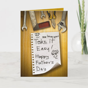 Feliz Dia de os pais das crianças Cartão de Saudaç