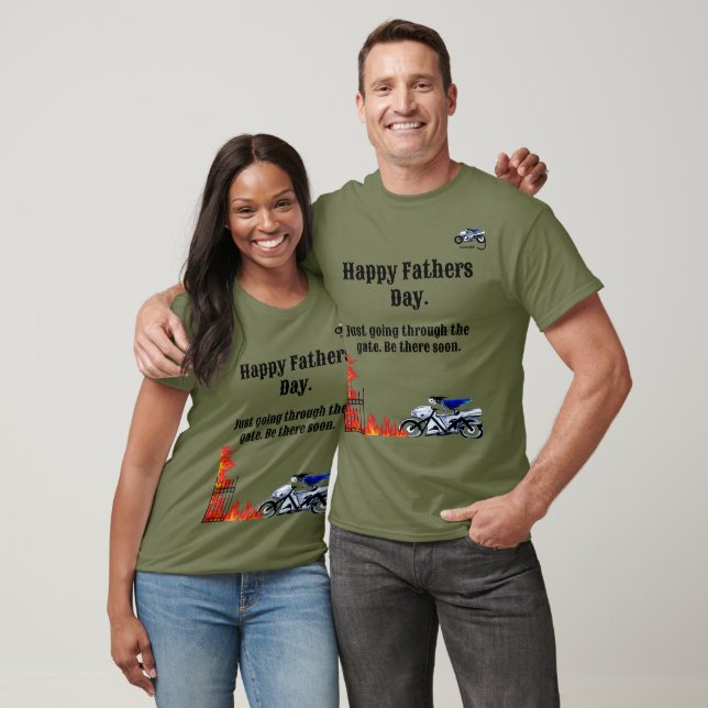 Feliz Dia de os pais - Na camisa do fogo. (Unissex)