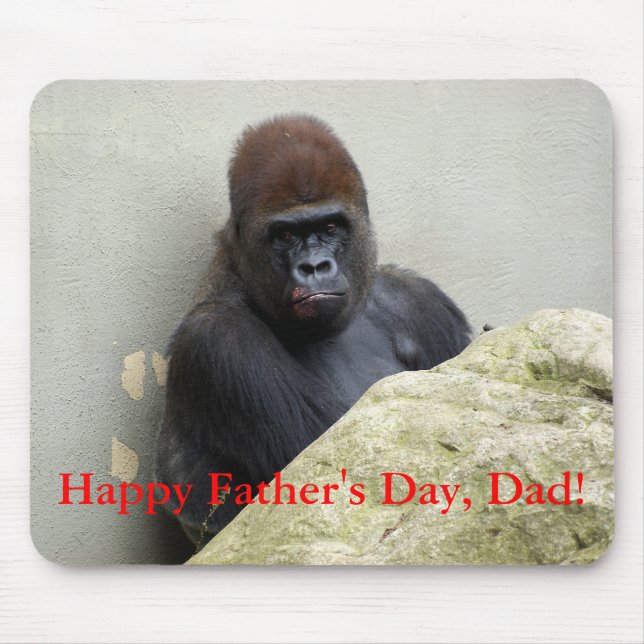 Feliz Dia de os pais, Pai! Gorilla Mousepad (Frente)