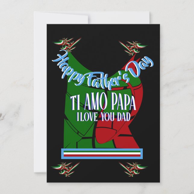 Feliz Dia de os pais TI Amo Papa, Eu Te Amo Pai (Frente)