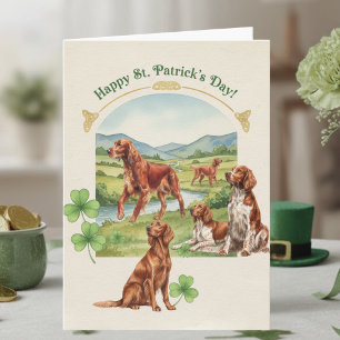 Feliz Dia de São Patrício Cartão de Cachorro Sette