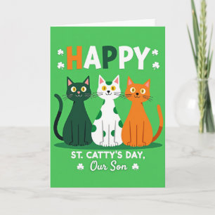 Feliz Dia de São Patrício, Gatinho Filho Cartão