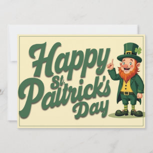 Feliz Dia de São Patrício Leprechaun Fofo