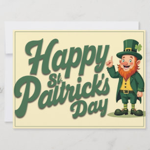 Feliz Dia de São Patrício Leprechaun Fofo