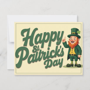 Feliz Dia de São Patrício Leprechaun Fofo