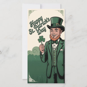 Feliz Dia de São Patrício Leprechaun Vintage