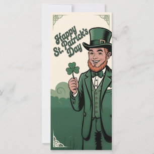 Feliz Dia de São Patrício Leprechaun Vintage