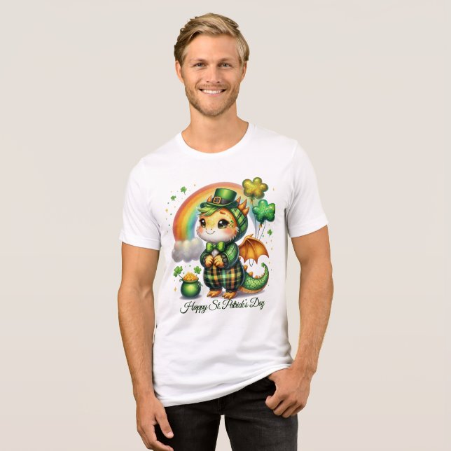 Feliz Dia de São Patrício Masculino  (Frente Completa)