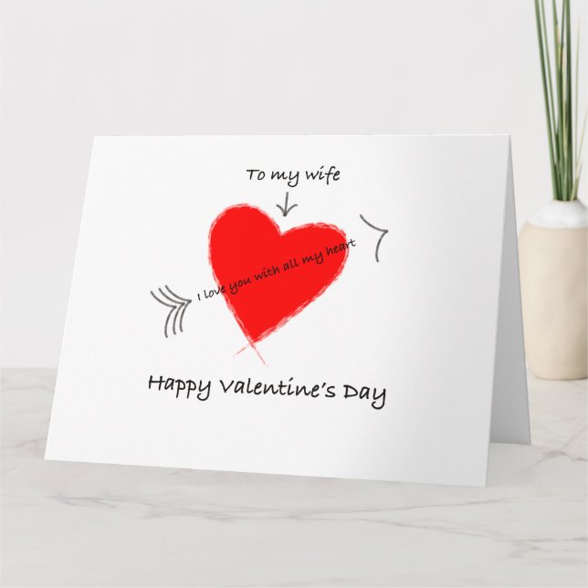 Feliz Dia de São Valentim para o cartão da minha m (Frente)