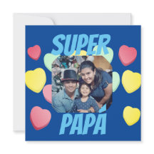 Feliz día del Padre Super Papá espanhol